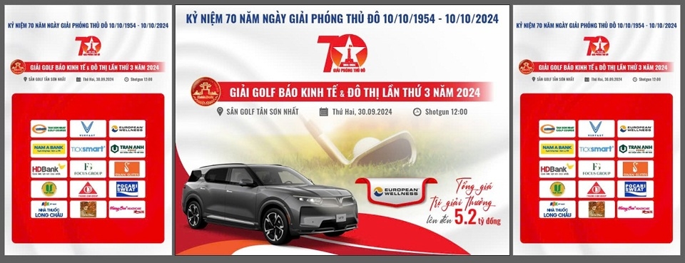 Giải Golf của Báo Kinh tế và Đô thị có tổng giải thưởng lên đến 5,2 tỉ đồng